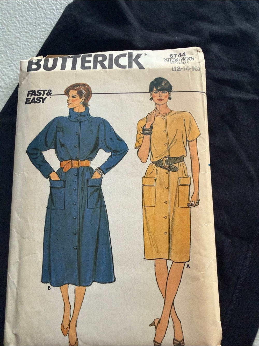 Butterick # 6744 Vintage Trench Coat Pattern